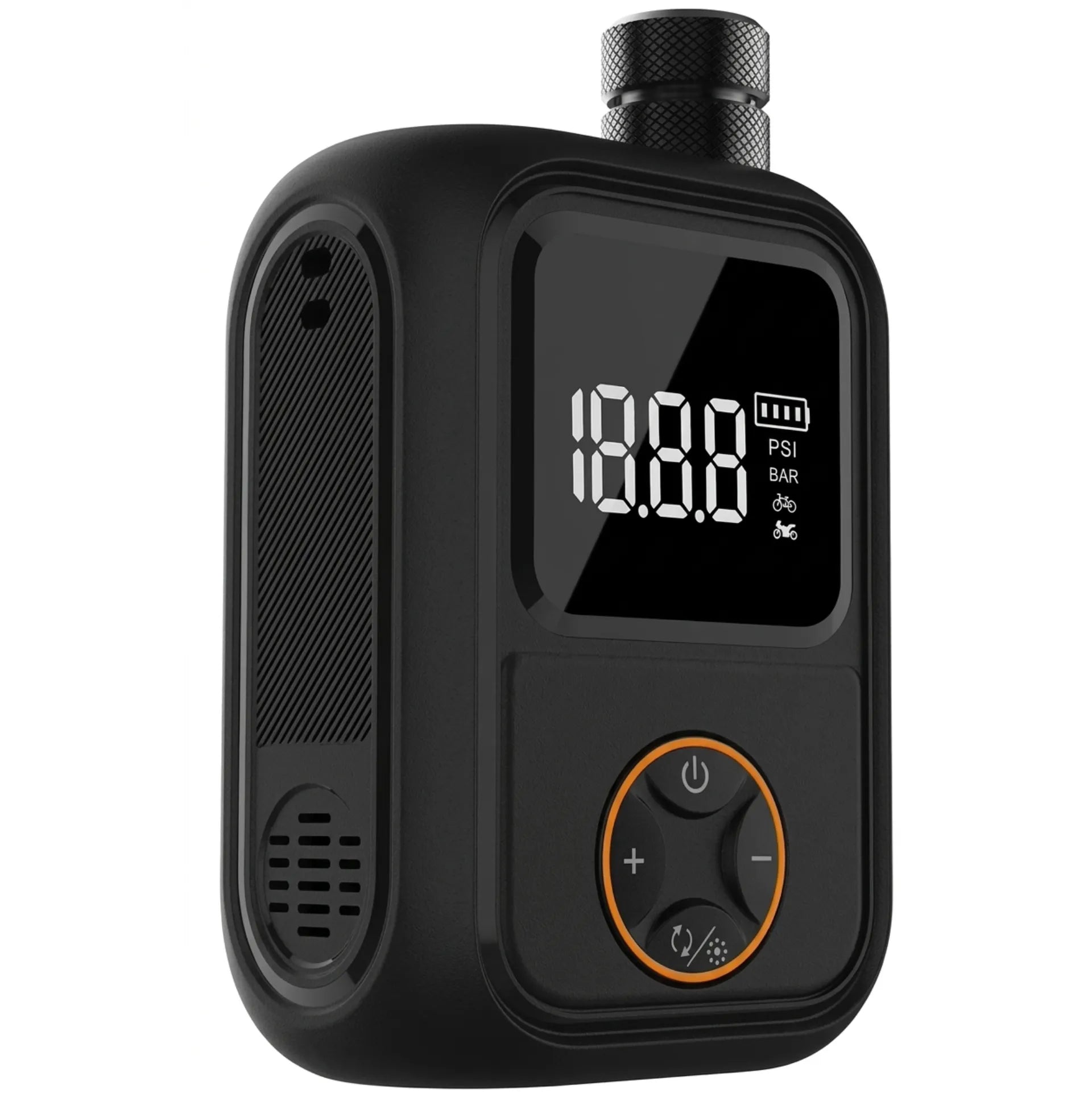 Mini pompe/compresseur électrique vélo intelligente – 150 PSI – écran digital – USB-C – auto-stop – vue 2