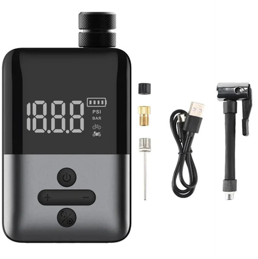 Mini pompe/compresseur électrique vélo intelligente Presta/Schrader USB-C 150 PSI-Affichage digital-165g