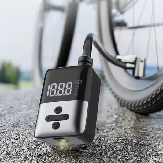 Mini pompe/compresseur électrique vélo intelligente Presta/Schrader USB-C 150 PSI-Affichage digital-165g
