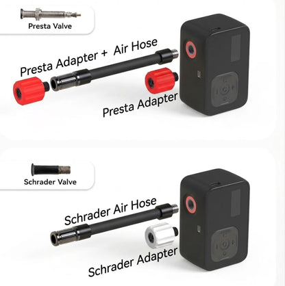 Mini pompe/compresseur électrique vélo ultra compacte-120 PSI-écran digital-USB-C–auto/stop – vue 3