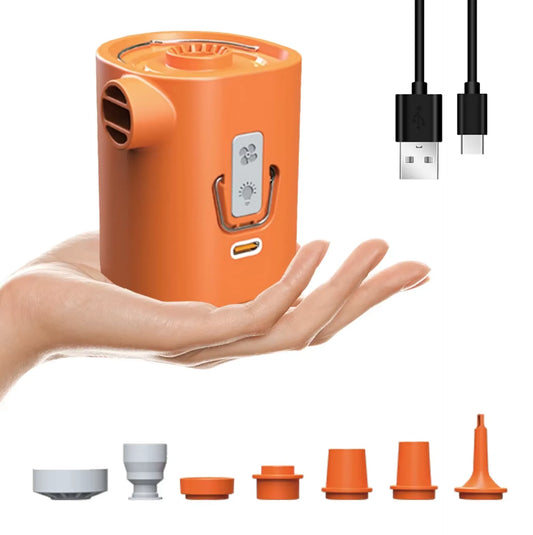 Mini pompe électrique portable camping – Gonflage / dégonflage – LED intégrée – 4800 Pa