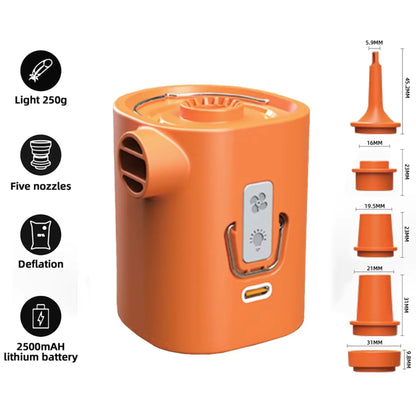 Mini pompe électrique portable camping – Gonflage / dégonflage – LED intégrée – 4800 Pa – vue 3
