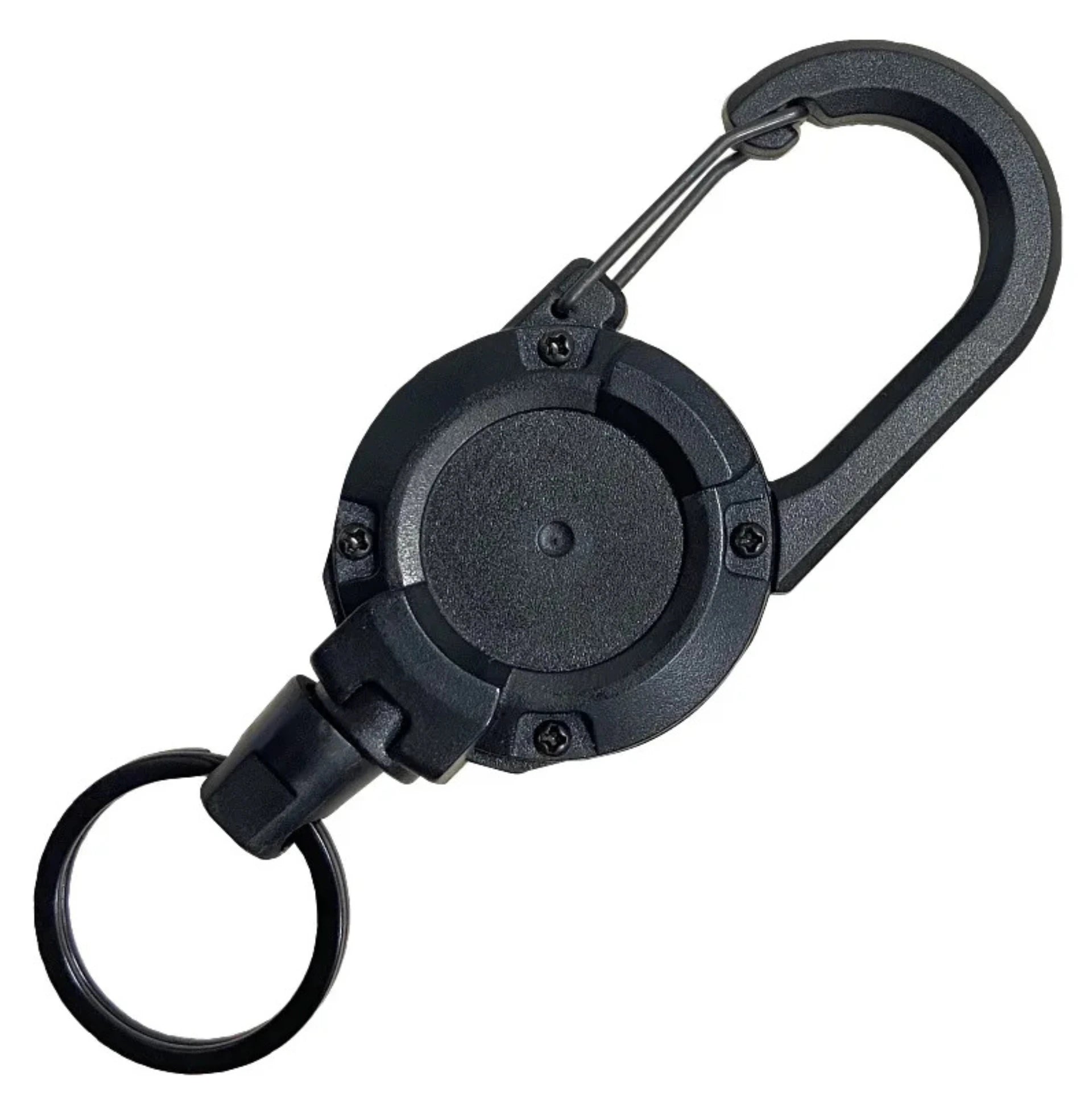 Mousqueton rétractable robuste – Porte-clés à câble acier 60 cm