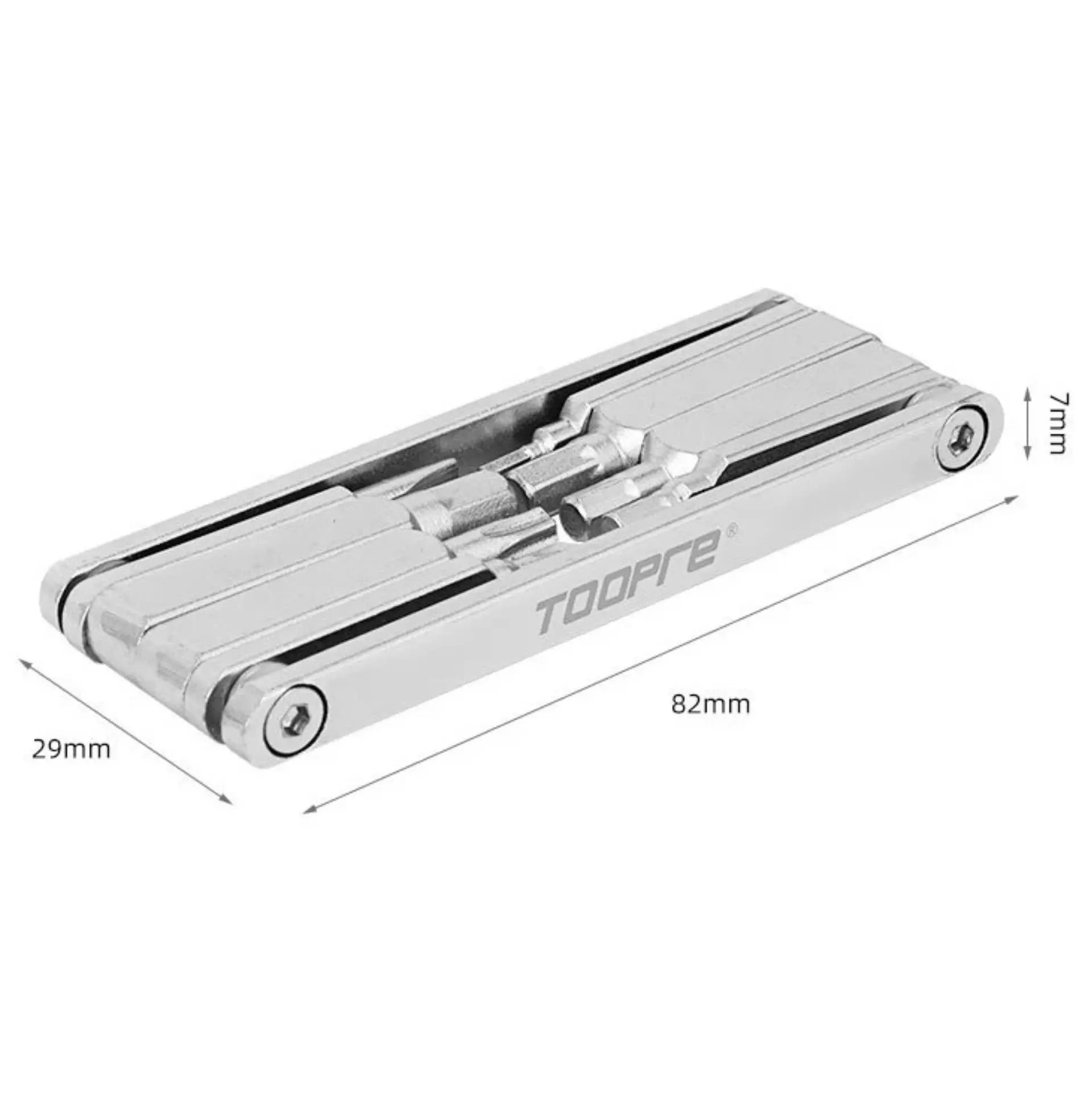 Outil multifonction vélo TOOPRE – 8 en 1 compact – Clés Allen, Torx T25 et tournevis – vue 6