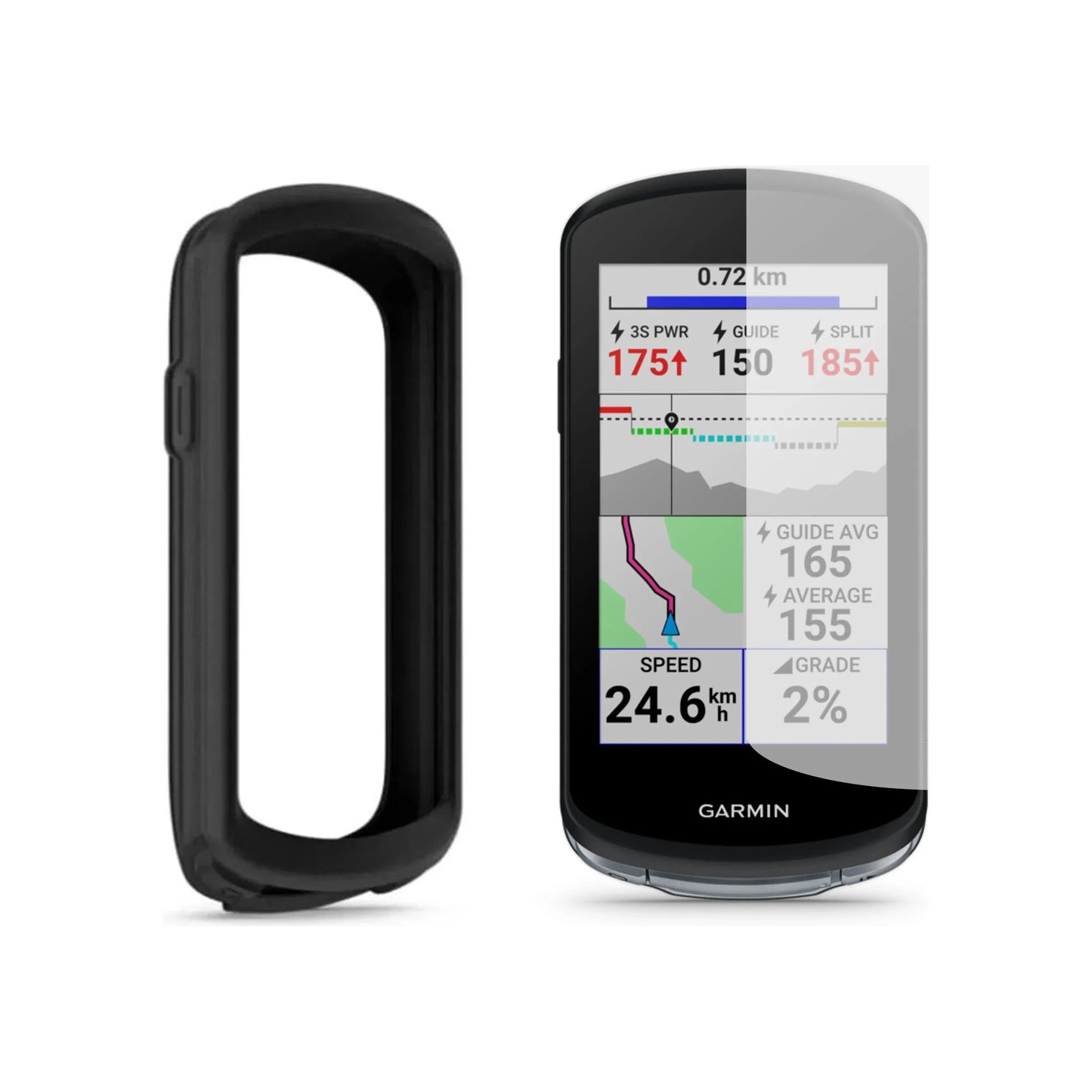 Pack de protection pour compteur GPS vélo Garmin Edge 1040 – Housse silicone et écran de protection
