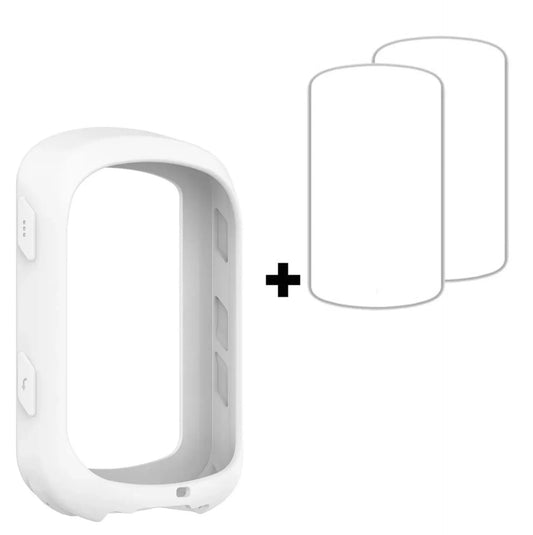 Pack protection Garmin Edge 540 / 840 blanc – Housse silicone + écran de protection