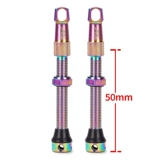 Paire de valves tubeless Presta 53 mm Multicolores
