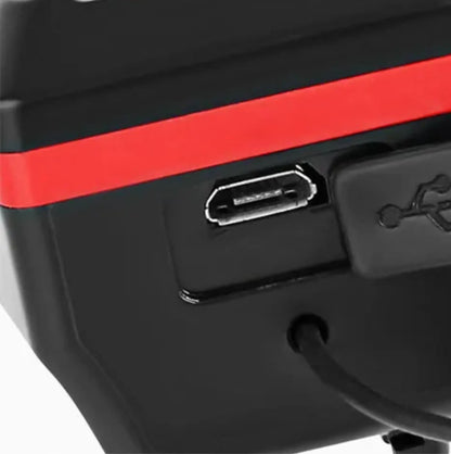 Phare avant vélo solaire et USB rechargeable – 350 lumens avec klaxon 120 dB – vue 6