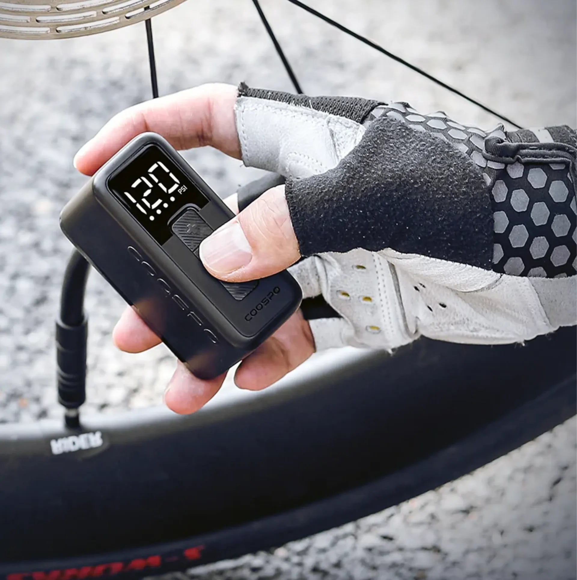 Pompe/Mini compresseur Électrique Coospo X1 – Ultra Compacte, 120 PSI, Recharge Rapide – vue 3