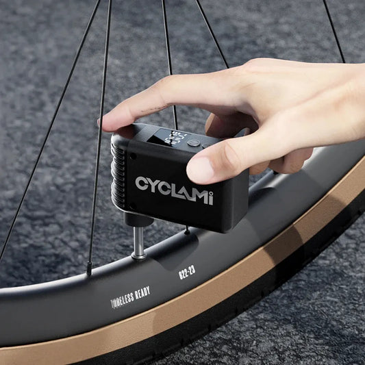 Pompe/Mini compresseur électrique Cyclami – Ultra Compacte, 100 PSI, Recharge Rapide - 110g
