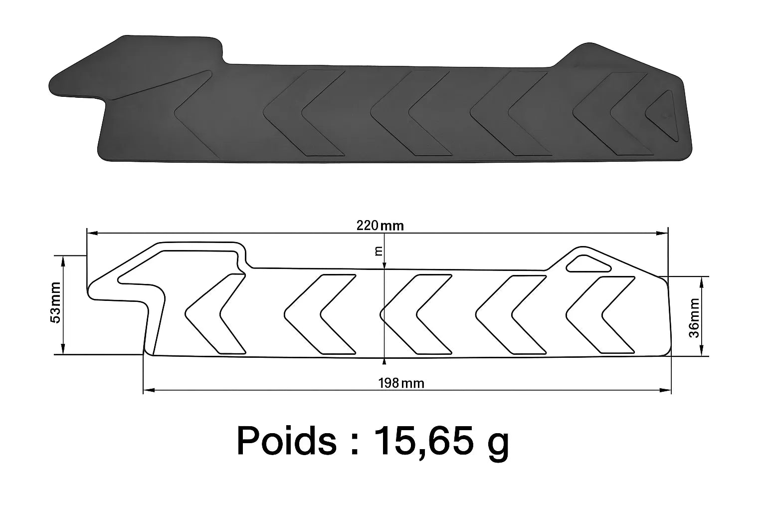 Protecteur de cadre en silicone noir – bande autocollante – vue 8