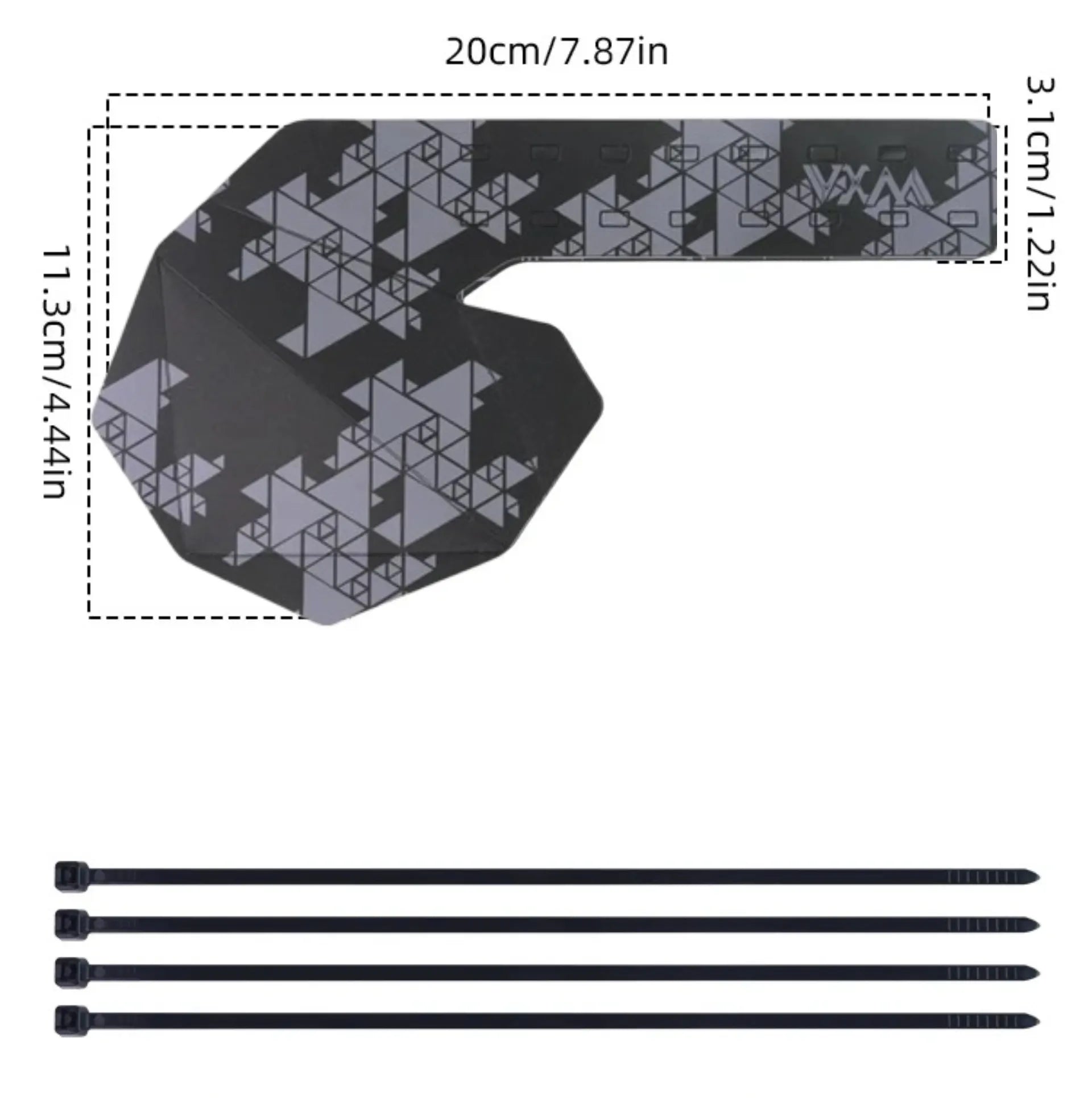 Protection de dérailleur arrière VXM – Plaque de protection transmission vélo route et VTT – vue 3