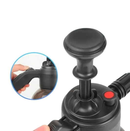 Pulvérisateur mousse 2L pour nettoyage vélo – Bouteille à pression manuelle avec buse mousse et jet