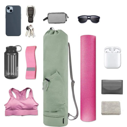 Sac pour tapis de yoga – Porte-tout grande capacité avec poches étanches et bandoulière réglable – vue 3