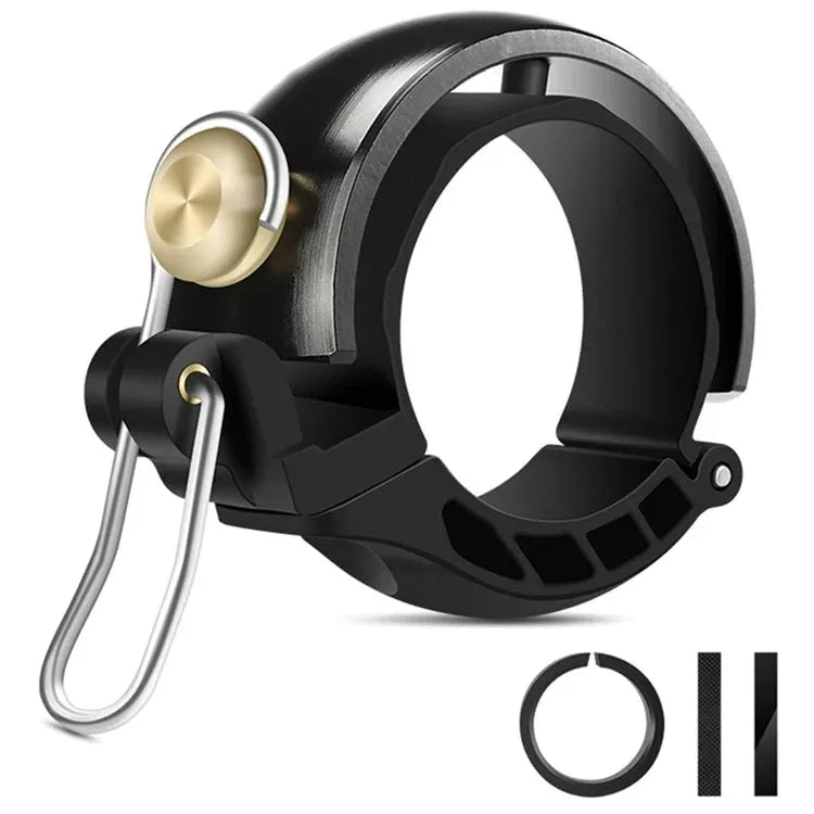 Sonnette de vélo design circulaire en cuivre - Noir – vue 6