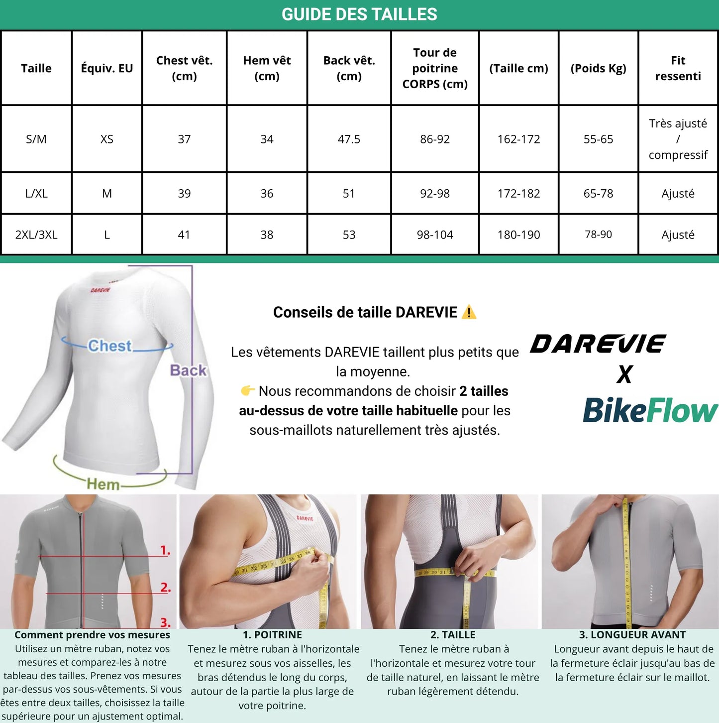 Sous-maillot à manches longues DAREVIE Knitting LS – Blanc – vue 2