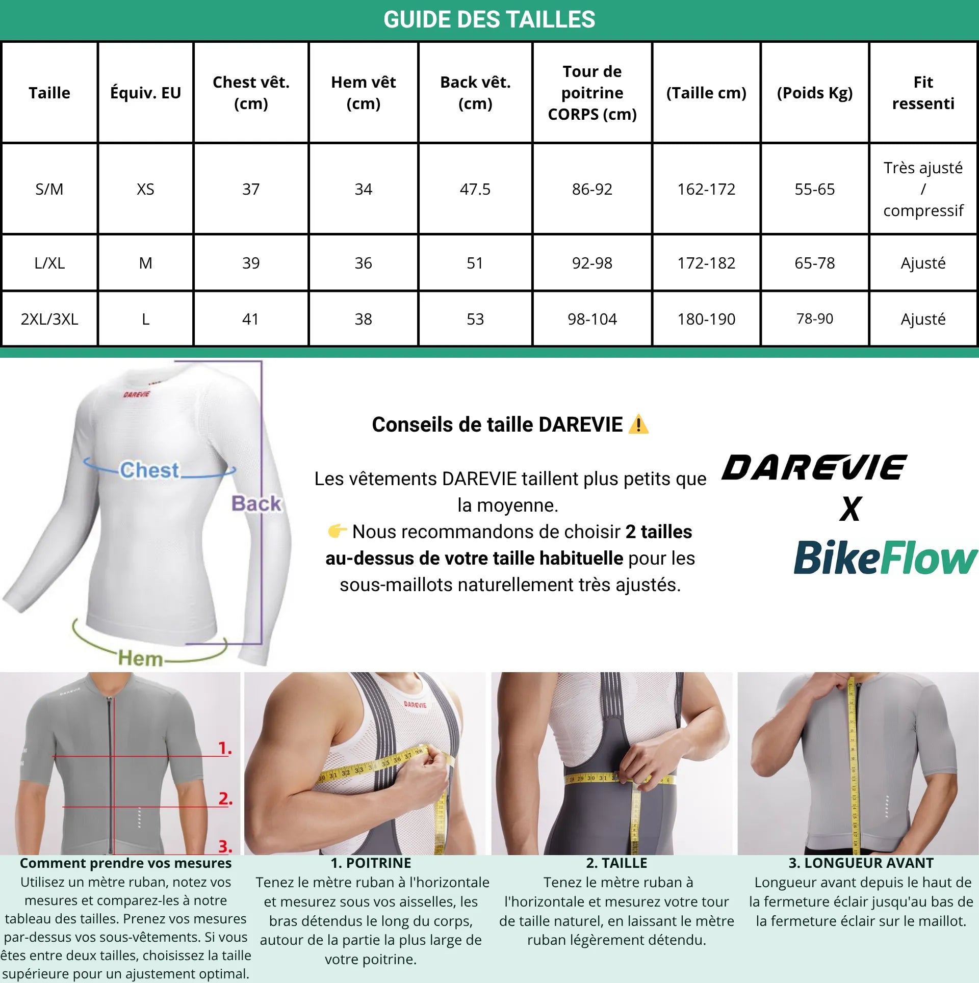 Sous-maillot à manches longues DAREVIE Knitting LS – Blanc – vue 2