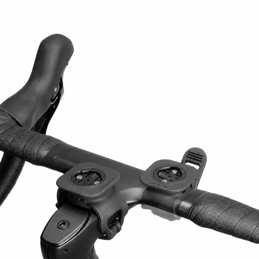 Support compteur vélo silicone fixation rapide Garmin Bryton Wahoo Xoss - Noir