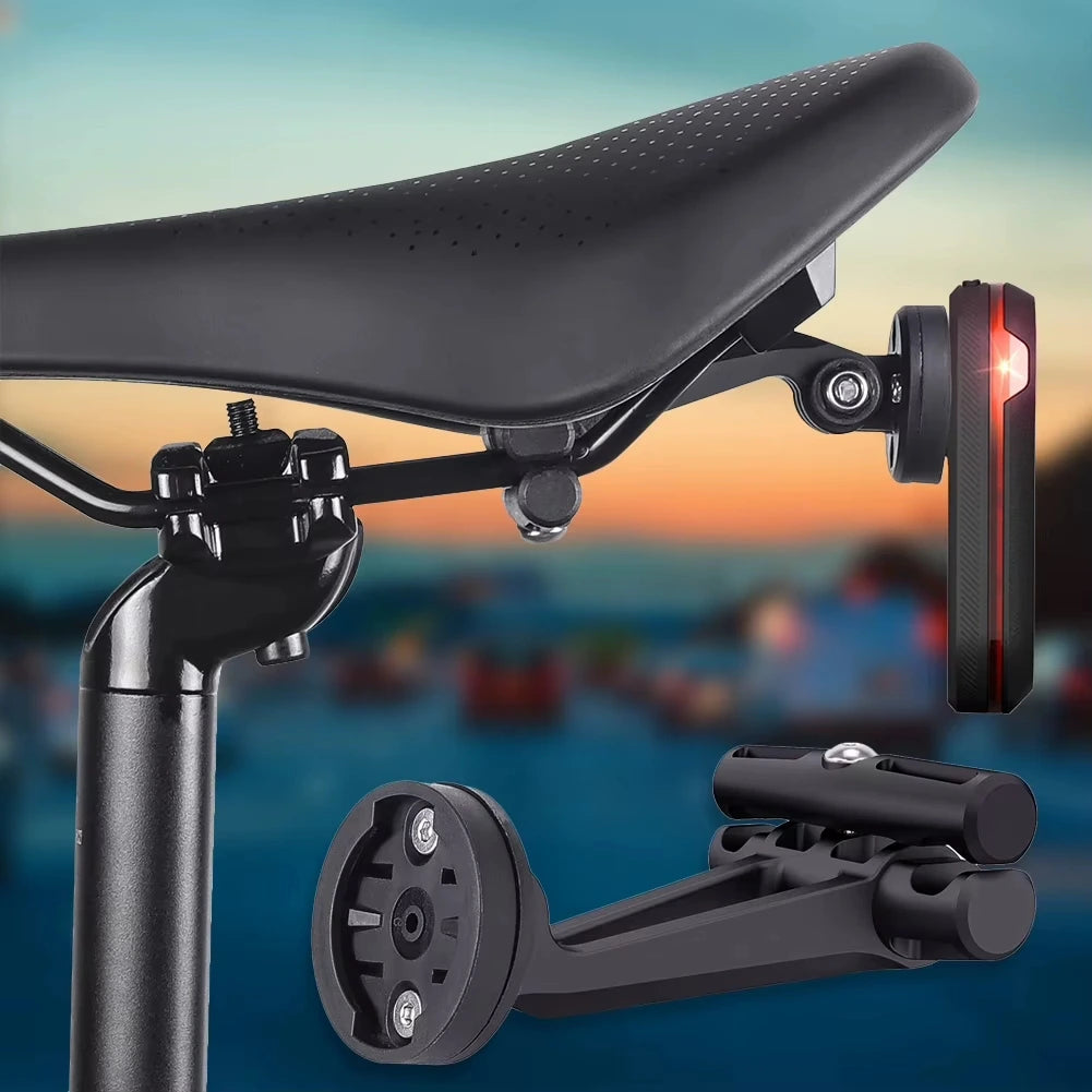 Support Feu Arrière Garmin Varia Radar - Fixation Antidérapante pour Rail de Selle
