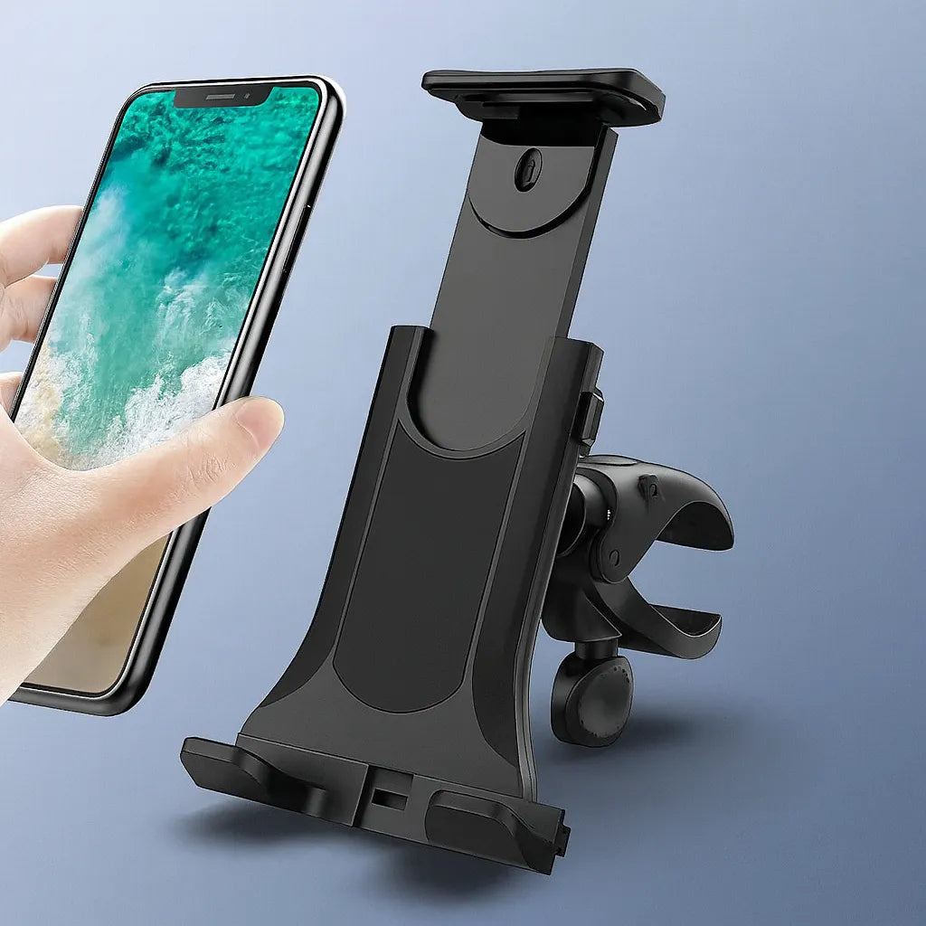 Support vélo pour tablette et smartphone – Guidon 18 à 50 mm, rotation 360° – vue 3