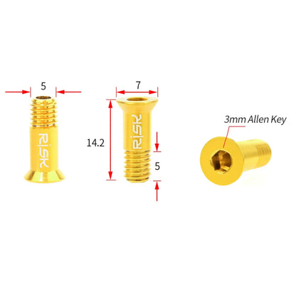 Vis de fixation galet de dérailleur arrière – Titane M5×14,2 mm Doré – vue 3
