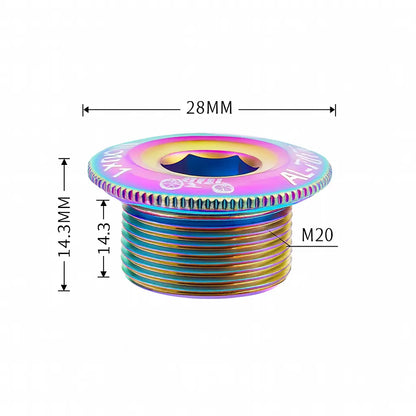 Vis de manivelle en aluminium CNC – Filetage M20 – vue 4